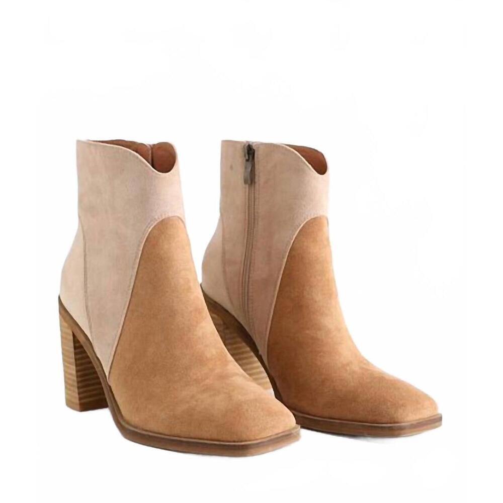 NEW BEAST FASHION women's bailey ankle boots in taupe - Picture 3 of 5